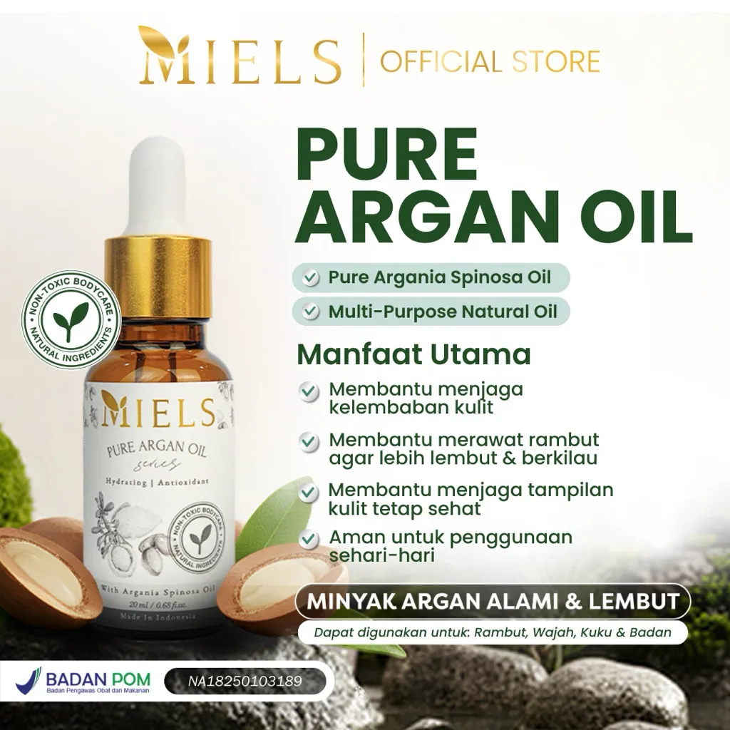 Miels - Pure Argan Oil 20ml Hydrating