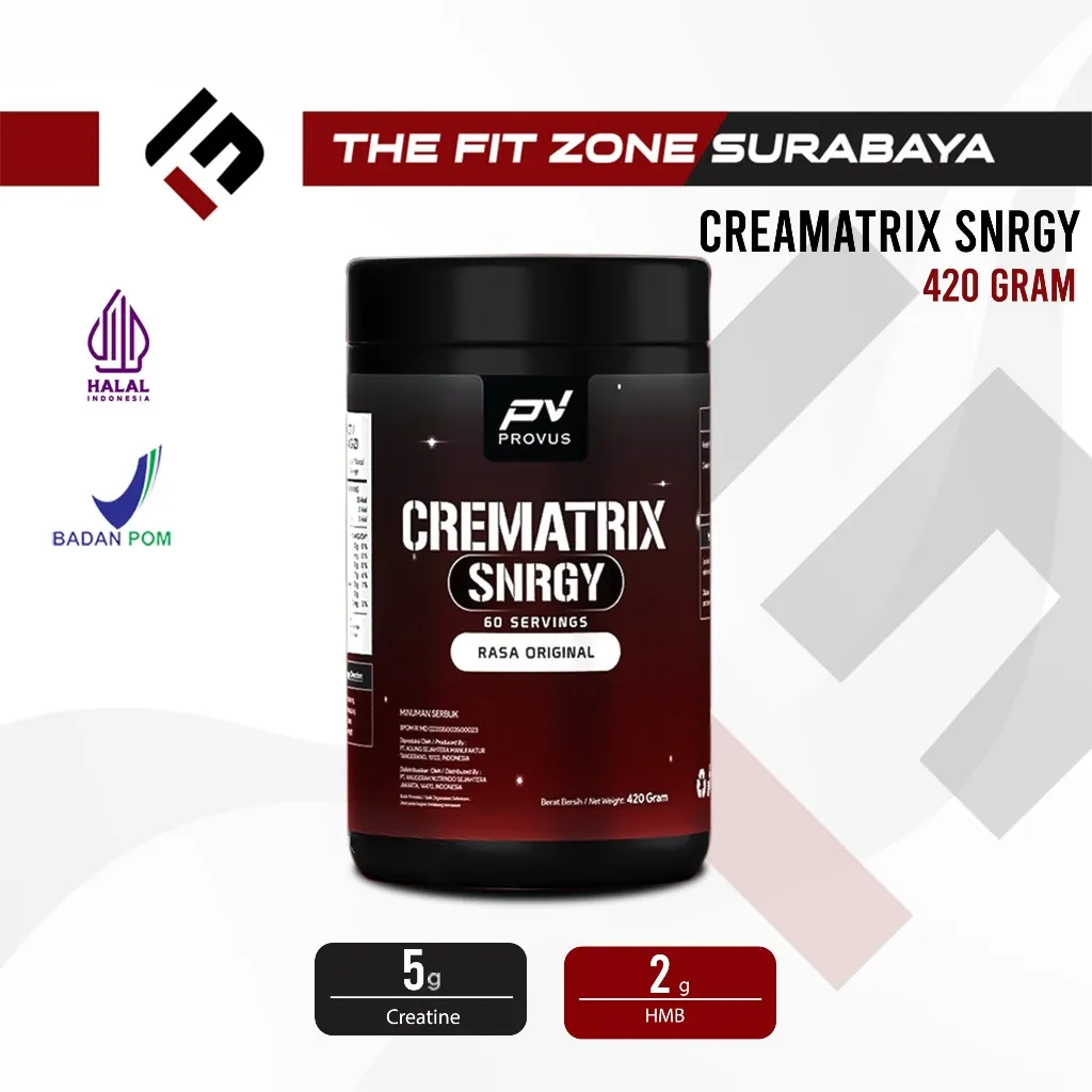 Provus Crematrix SNRGY Creatine Matrix HMB 420 Gram 60 Servings Suplemen Fitness Kreatin