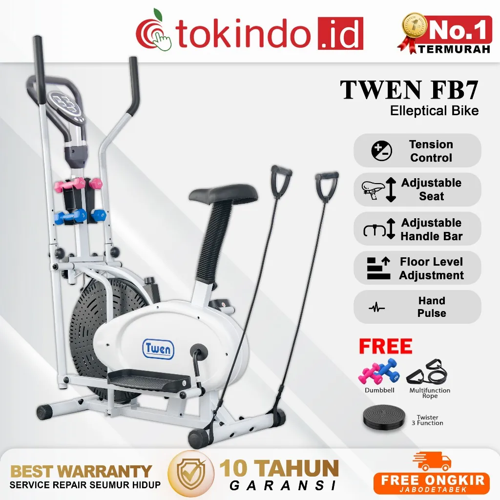 Elliptical Bike Twen FB7 racer Cross Trainer Orbitrack Orbitrac Alat Olahraga Sepeda Statis