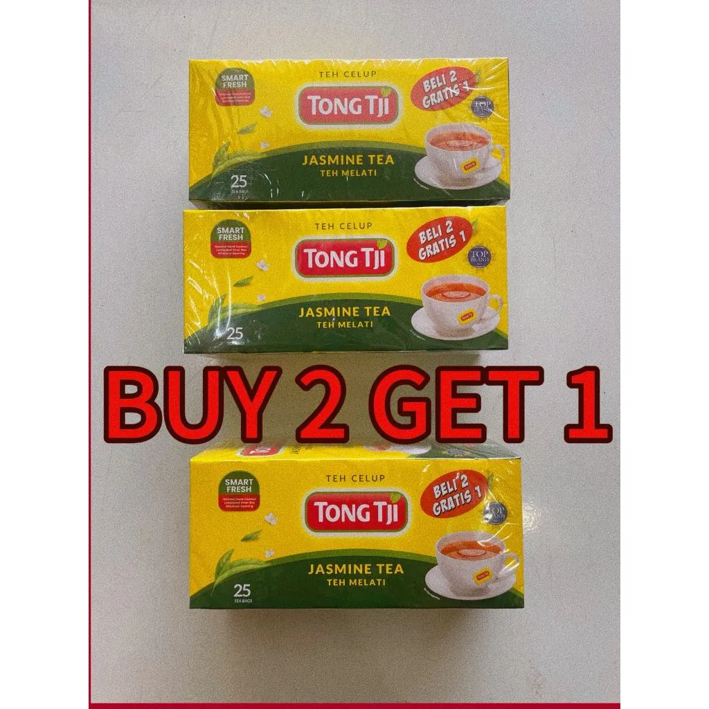TONGTJI TEH CELUP ISI 25 TEA BAGS BELI 2 GRATIS 1 (bukan harga paket)