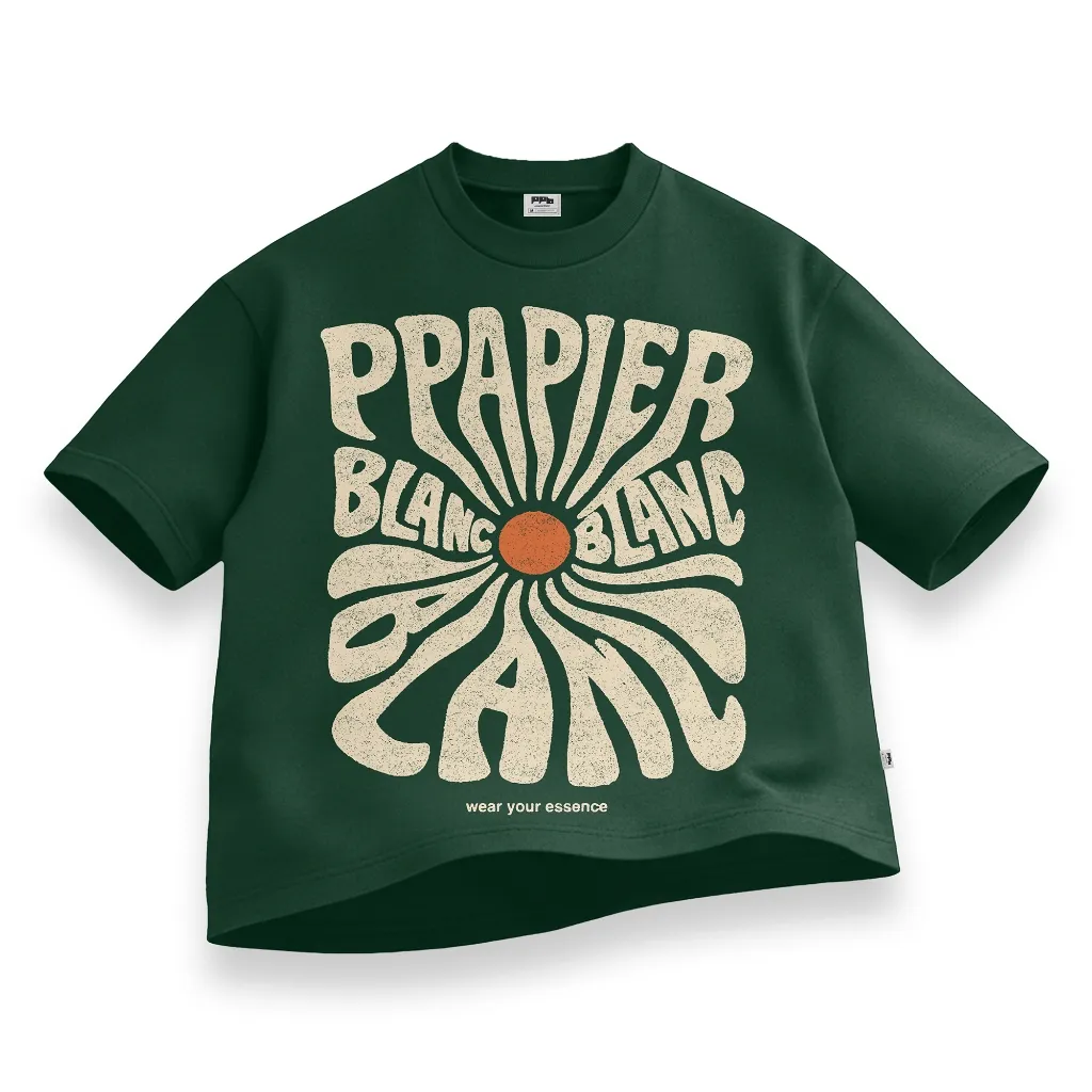 Ppapier Blanc Wear Your Essence Graphic - Oversized Boxy Fit Tshirt Unisex - Cotton Combed 20s