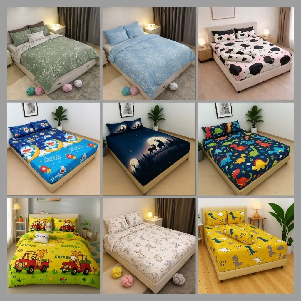 SEPRAI HOMEMADE KARAKTER 180 160 120 SPREI MOTIF MURAH