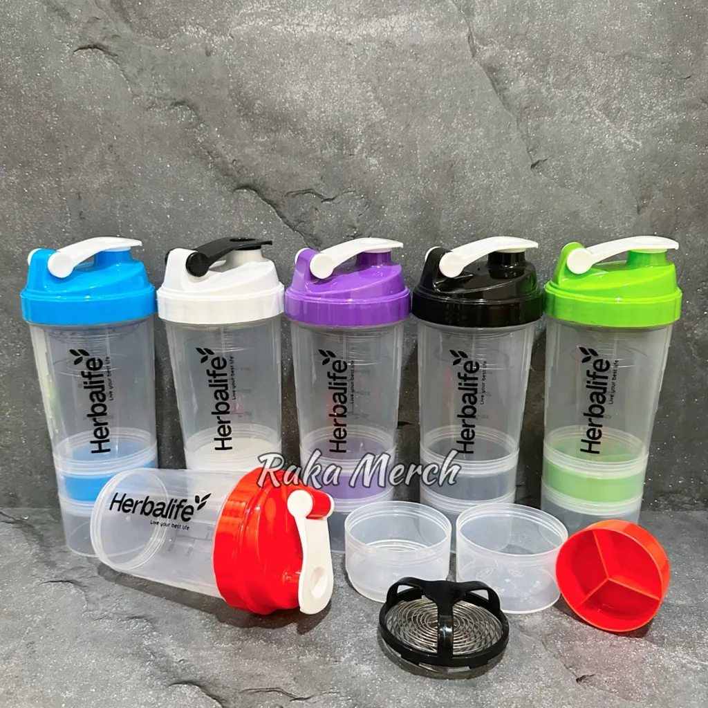 Botol Smart shaker HLF ukuran 550 ml dengan tempat bubuk shake
