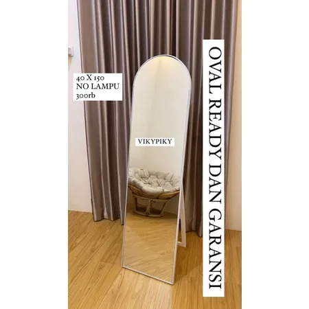 "TERMURAH" Vanity mirror OVALby Vikypiky ukuran 40x150cm
