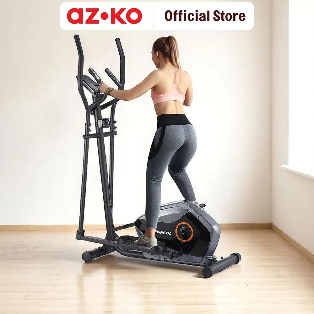 AZKO Kinetic Elliptical 520E - Orange/Hitam Peralatan Fitnes Alat Gym Peralatan Olahraga Indoor Bike Static Bicycle