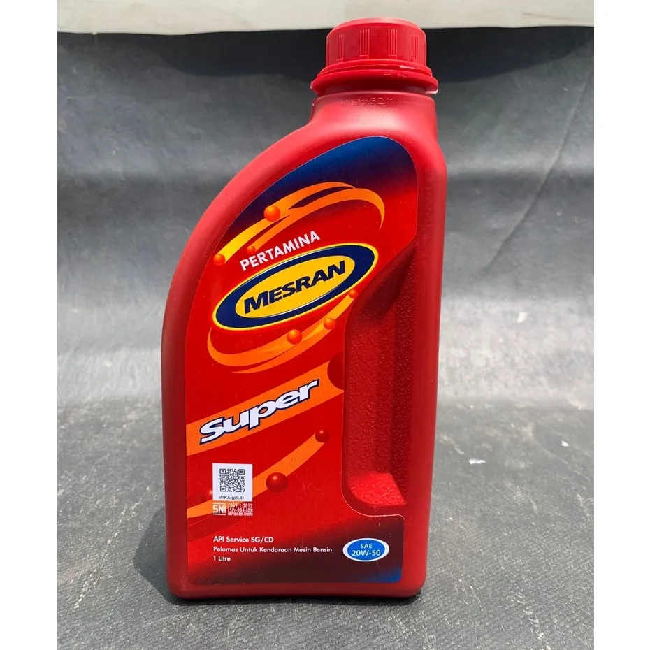 Oli Mesran Superr 1Liter SAE 20W-50 Oli Mesin Motor Bebek 4Tak