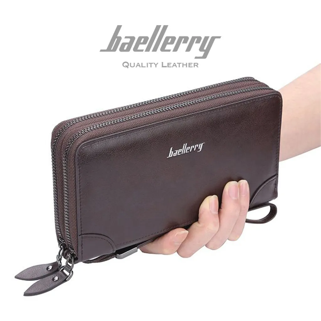 BAELLERRY S6702 Dompet Pria Wanita Panjang Bahan Kulit PU Leather Premium WATCHKITE WKOS