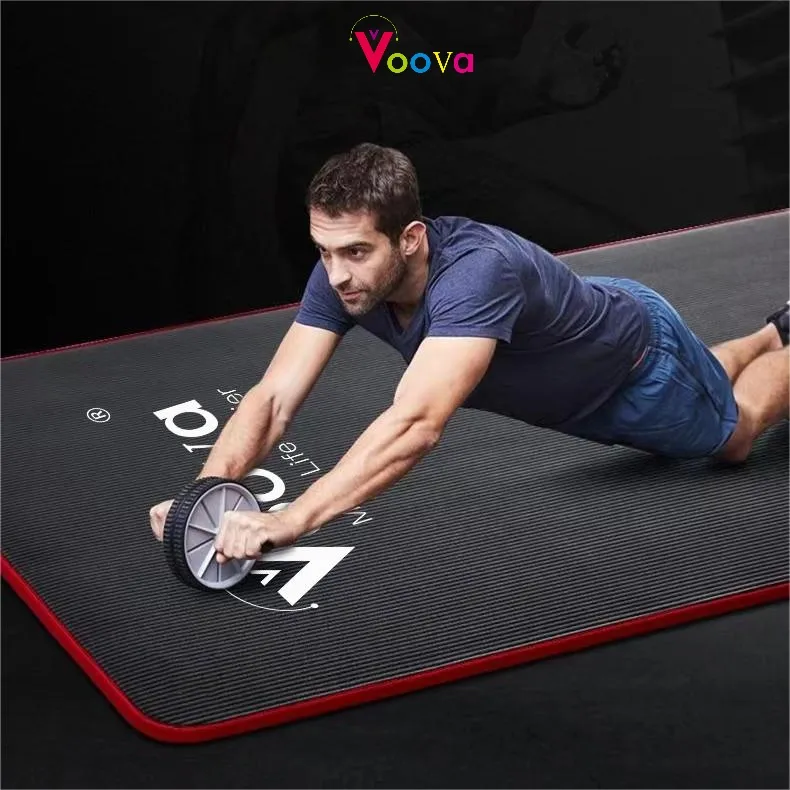 VOOVA Matras Kebugaran Pelebaran Dan Peningkatan Non-slip Yoga Mat Pria Profesional Olahraga Penebalan Lantai Tikar Skipping Rope Home