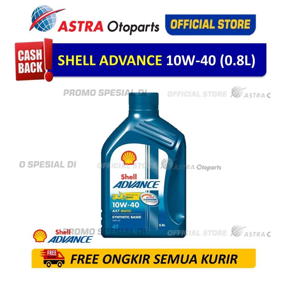 Shell Advance AX7SC 10W40 0.8 L untuk Motor Matic