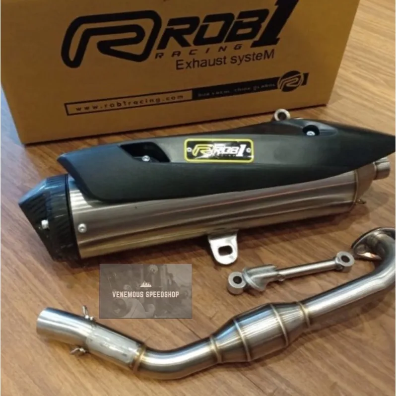 Knalpot Standar Racing Rob1 Nmax Old / Nmax new / Aerox New / Aerox Old / Lexi / Nmax Turbo / Nmax Neo - Vcap / Xcap