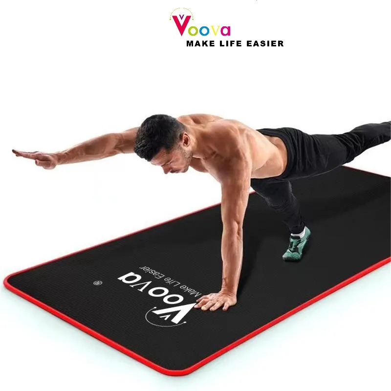 VOOVA Matras Kebugaran Pelebaran Dan Peningkatan Non-slip Yoga Mat Pria Profesional Olahraga Penebalan Lantai Tikar Skipping Rope Home Mat