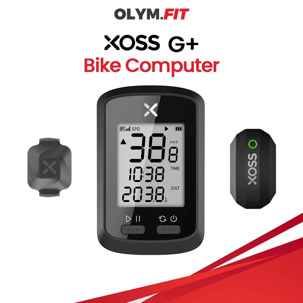 ORIGINAL XOSS G+ Cadence Heart Rate Monitor Sensor Speedometer Sepeda Digital Wireless USB Rechargeable GPS Sepeda Road Bike MTB