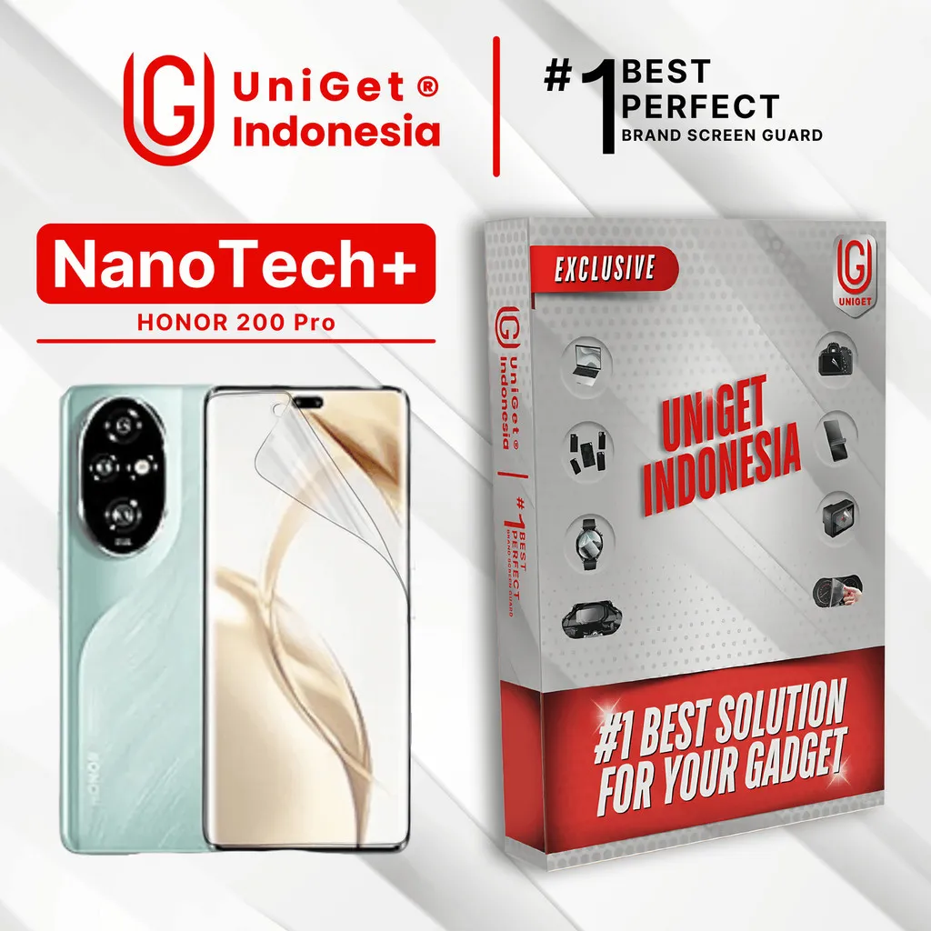 UniGet EPU BIO GENESIS Hydrogel for HONOR 200 Pro / Screen Guard (Nanotech+ 100% Recycle) Premium Hidrogel Anti-Scratch Protector Tempered Gorilla Glass 5 6 7 Anti Gores Full Cover Smart Phone Watch Handphone Gadget Tab Laptop Kamera