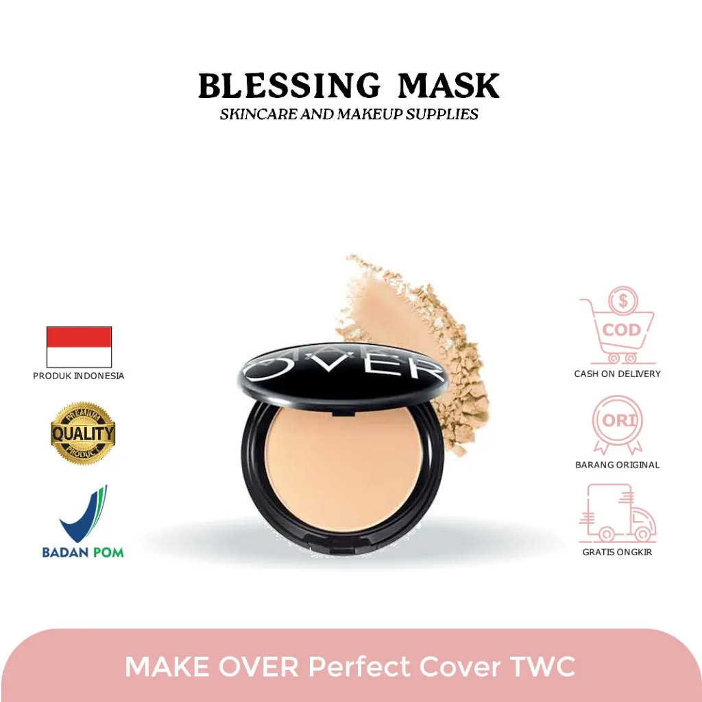 Make Over Perfect Cover TWC | MakeOver Perfect Cover Two Way Cake | Full | Refill | Bedak Padat
