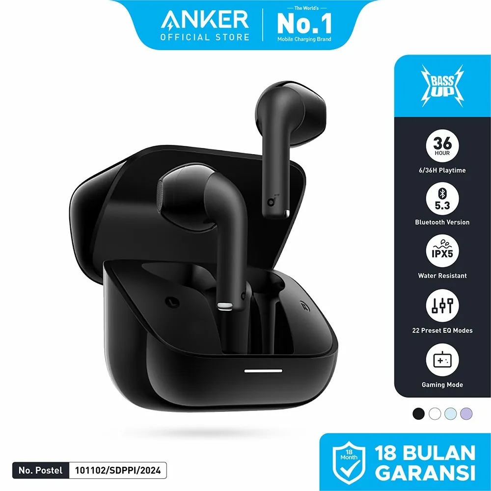 Soundcore K20i Earbuds Bluetooth 5.3 Earphones 36 PlayTime Bluetooth 13mm Drivers Game Mode TWS - A3994
