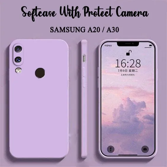 Softcase Macaron Polos Camera Protect For Samsung A20 A30 - Case HP  Samsung A20 - Casing HP  Samsung A30 - Silikon - Pelindung Handphone