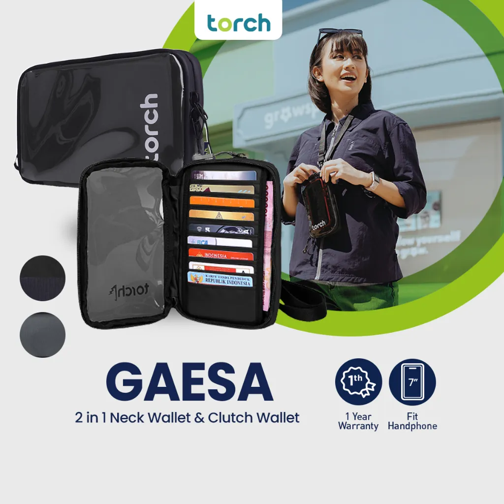 TORCH Gaesa 3 in 1 Hanging Wallet Neck Wallet Sling Bag - Dompet Gantung Leher HP Tas Selempang Tas Konser Multifungsi