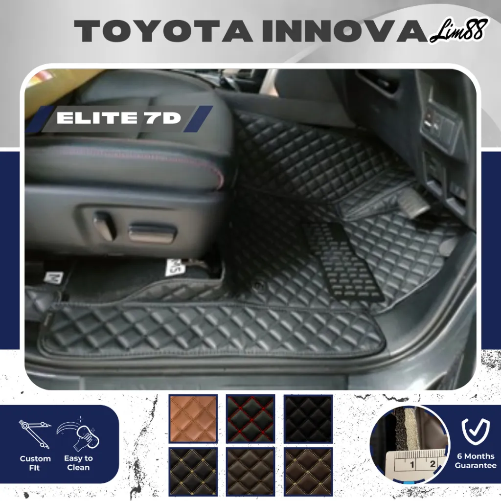 Karpet Mobil Elite 7D Innova 2004-2026 Fullset Bagasi Grand , Reborn , Venturer