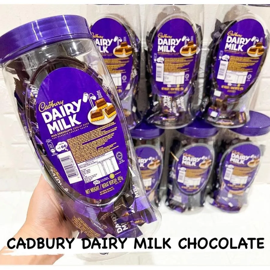 Cadbury Dairy Milk 1 toples(85-90pocs) Cadbury Mini Ecer Import Halal-cokelat Cadburry chocolate coklat Food Snacks