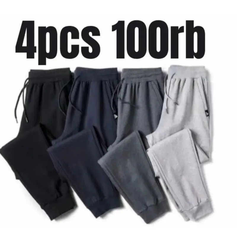 TERLARIS JOGER BEBYTERY SAKU RESLETING (4pcs 100rb) jogger pria wanita training panjang olahraga