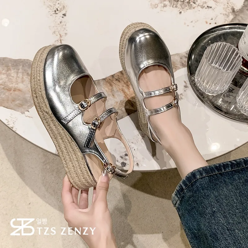 TZS Zenzy Tifanny Flatform - Sepatu Flatform - Espadrille Flatform Sandal - Sandal Wedges Wanita