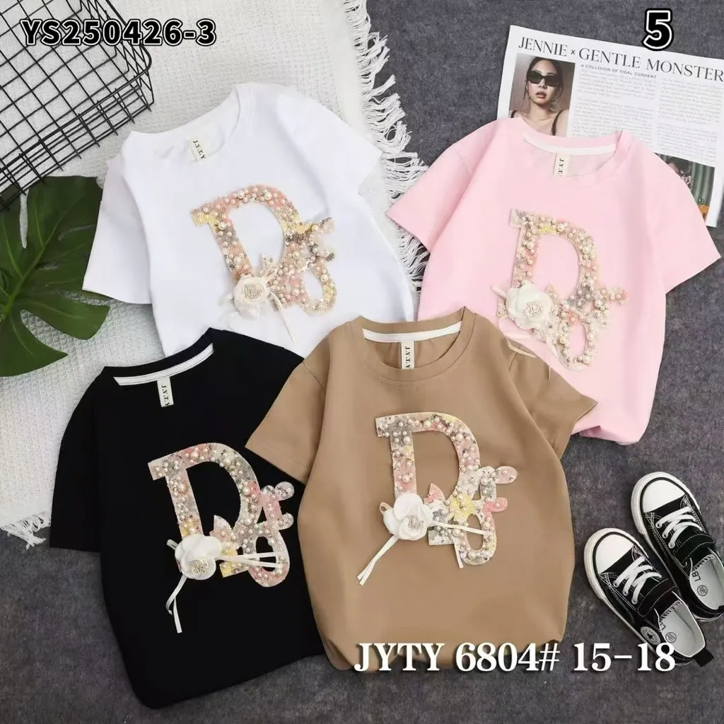 Pakaian Anak Perempuan/Kaos Anak  Perempuan Kaos Import Usia 4-12 Tahun