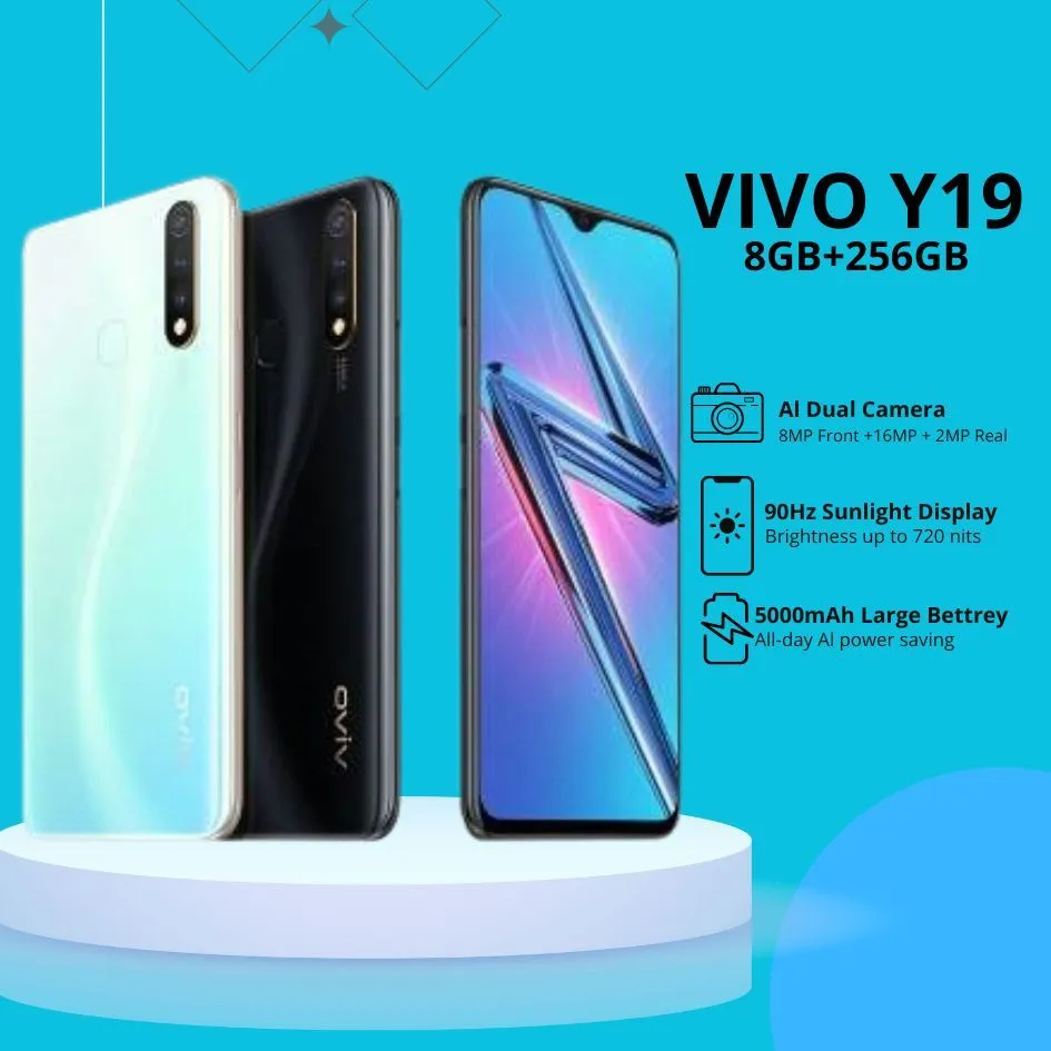 Promo Handphone asli ori Vivo Y19 Smartphone RAM 8/256GB 5000mAh battery 4G LTE