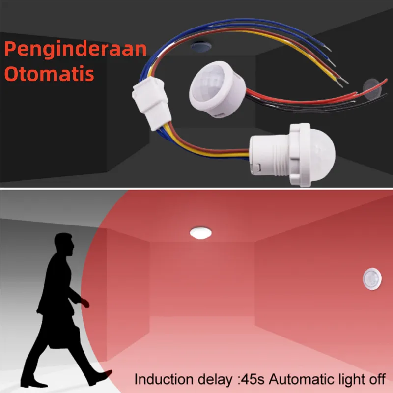 Saklar Lampu Sensor Gerak Switch Otomatis Motion Detector Plafon Ceiling PIR Infrared