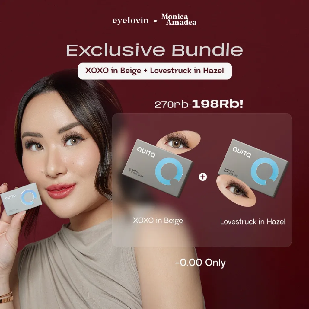 [Eyelovin Softlens x Monica Amadea] - Exclusive Bundle Quita 2 Pairs - Bold Makeup Look