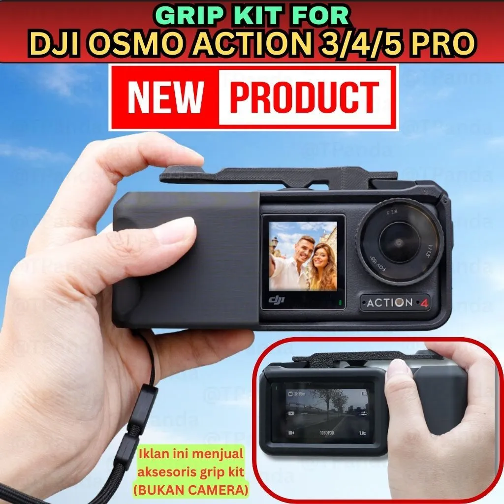 GRIP KIT For Action Camera DJI OSMO ACTION 3/4/5 PRO Quick Release Case Handle Strap Kamera Aksi