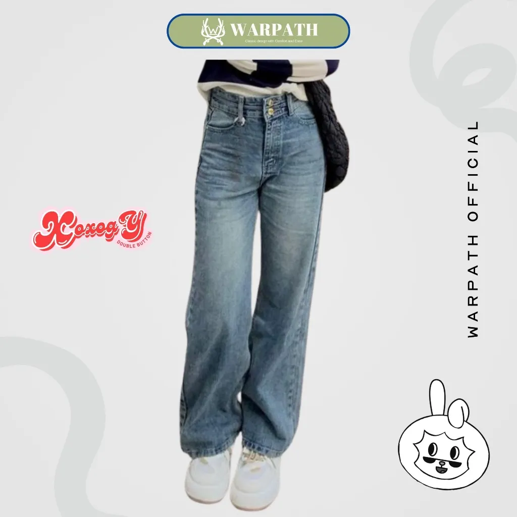 WARPATH - Celana Jeans Highwaist Kulot Jeans Xoxogy 8891 Retro Celana Denim Wanita Non Stretch