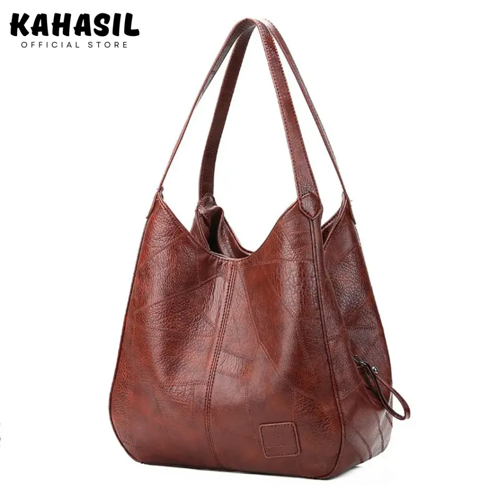 KAHASIL Tas Totebag Wanita Shoulder Bag Tote Bag Jinjing Kulit PU Leather Premium KHTB09