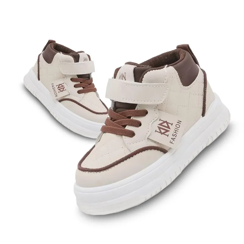 ZONALO KIDS WEAR Sepatu anak Sneakers anak casual KEANNE coklat