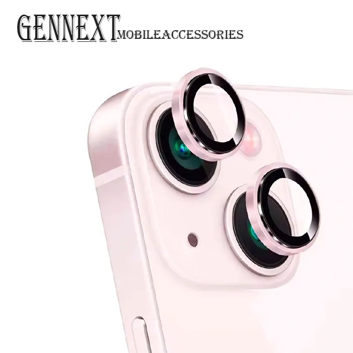 Gennext Ring Tempered Glass Pelindung Kamera For Iphone 15 15Plus Plus Aluminum Anti Gores Camera