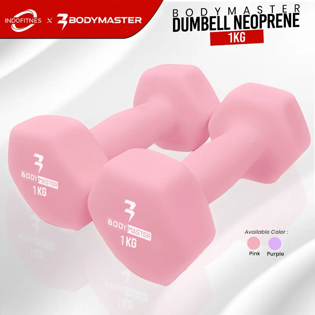 BODYMASTER 1KG Dumbell Neoprene Barbel Mini Dumbel Warna Kecil Karet