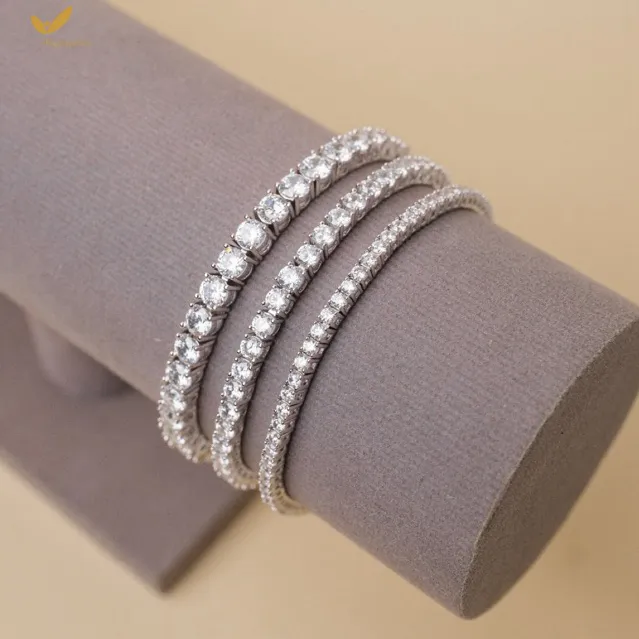 Poppypetals Jessamine Diamond Tennis Bracelet - Gelang Permata Zirconia Lapis Emas Anti Karat