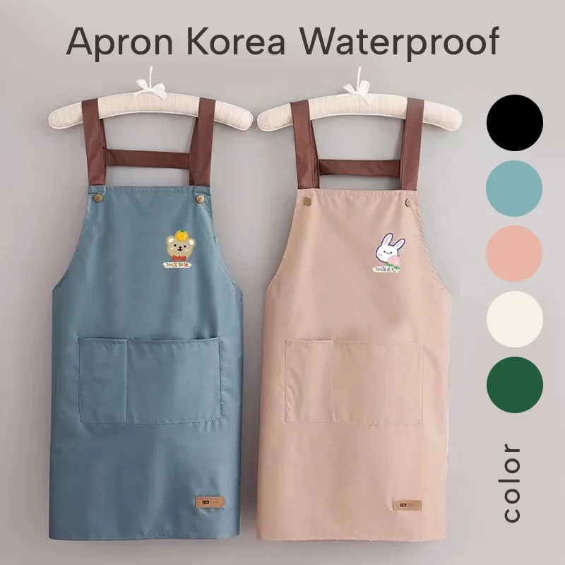 Celemek Masak Anti air Dewasa Anak ala Korea Sablon Lucu