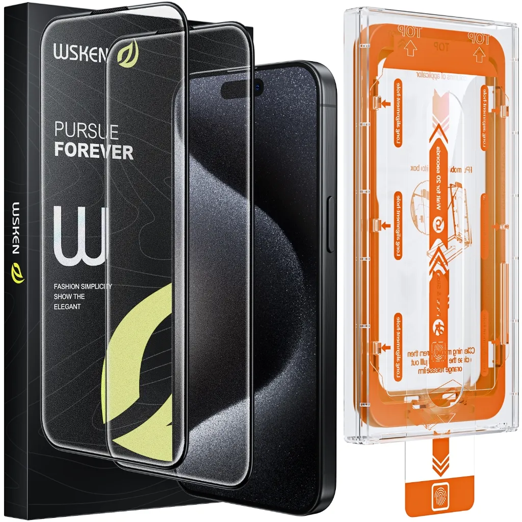 WSKEN Buram Anti-Silau Tempered Glass Telepon Game Kaca Tempered Kaca Anti-sidik jari Untuk iPhone 17 16 16 PROMAX 15 PRO MAX 15 PLUS 14 PLUS 14 PRO MAX 13 PRO MAX Termasuk alat instalasi