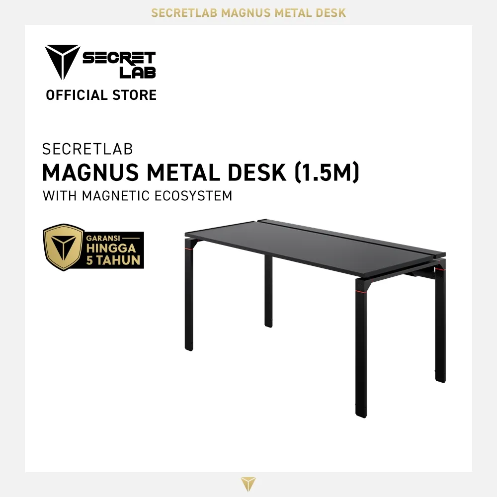 Secretlab MAGNUS - Full Metal Desk  (1.5 M) | Garansi Penuh 5 Tahun | Meja Kantor | Meja Office & Gaming