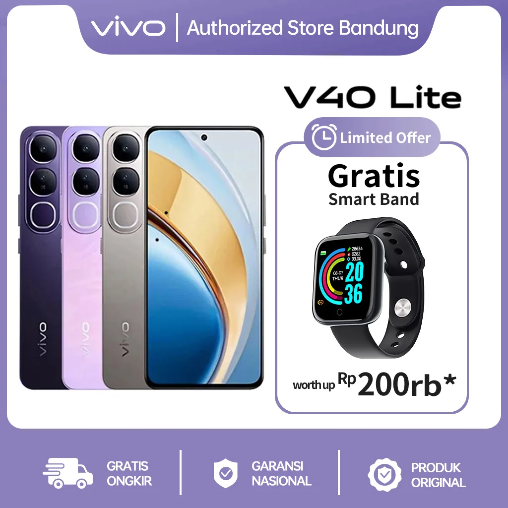 Vivo V40 Lite AI Aura Light 80 Watt Flashcharge, 32MP Front Camera