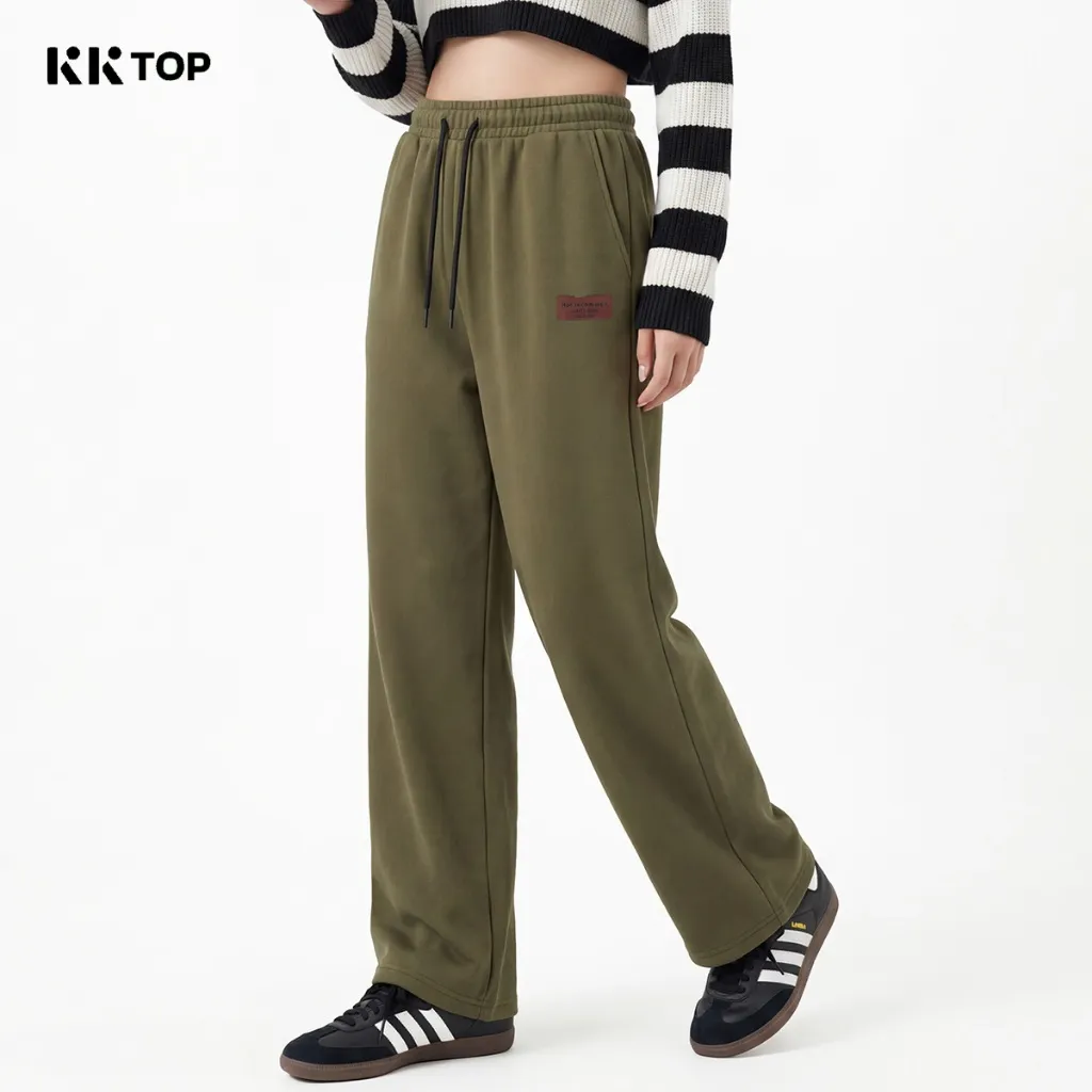 KKTOP - Celana Training Panjang Wanita Oversize Lembut & Nyaman untuk Olahraga & Hangout (C505-1)