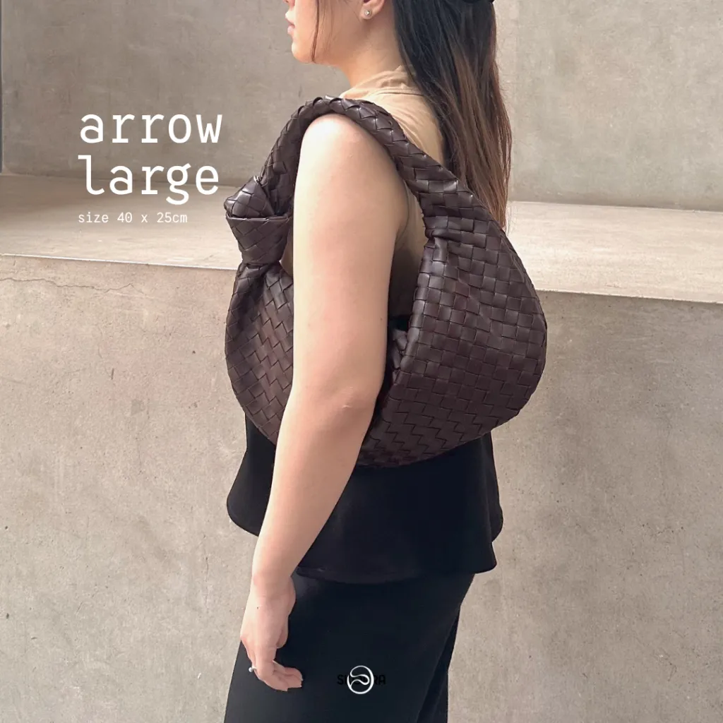 [SKORRA] ARROW BAG LARGE | TAS WOVEN JODIE WANITA VEGAN LEATHER PREMIUM