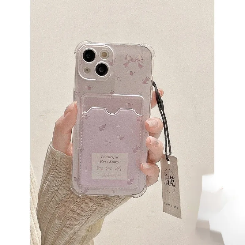 Card holder aesthetic dasi kupu-kupu Soft Casing HP Samsung A37 A57 5G A07 A17 5G A56 A06 A16 S25 FE A55 a54 a24 a05 a05s a15 a25 S21 S23 FE a32 a34 a04s a52 a53 a54 a13 a23 a50 a52s s20 fe S25 Ultra s23 plus s23 ultra s24 plus s24 note 20 ultra 5g 4g Cas