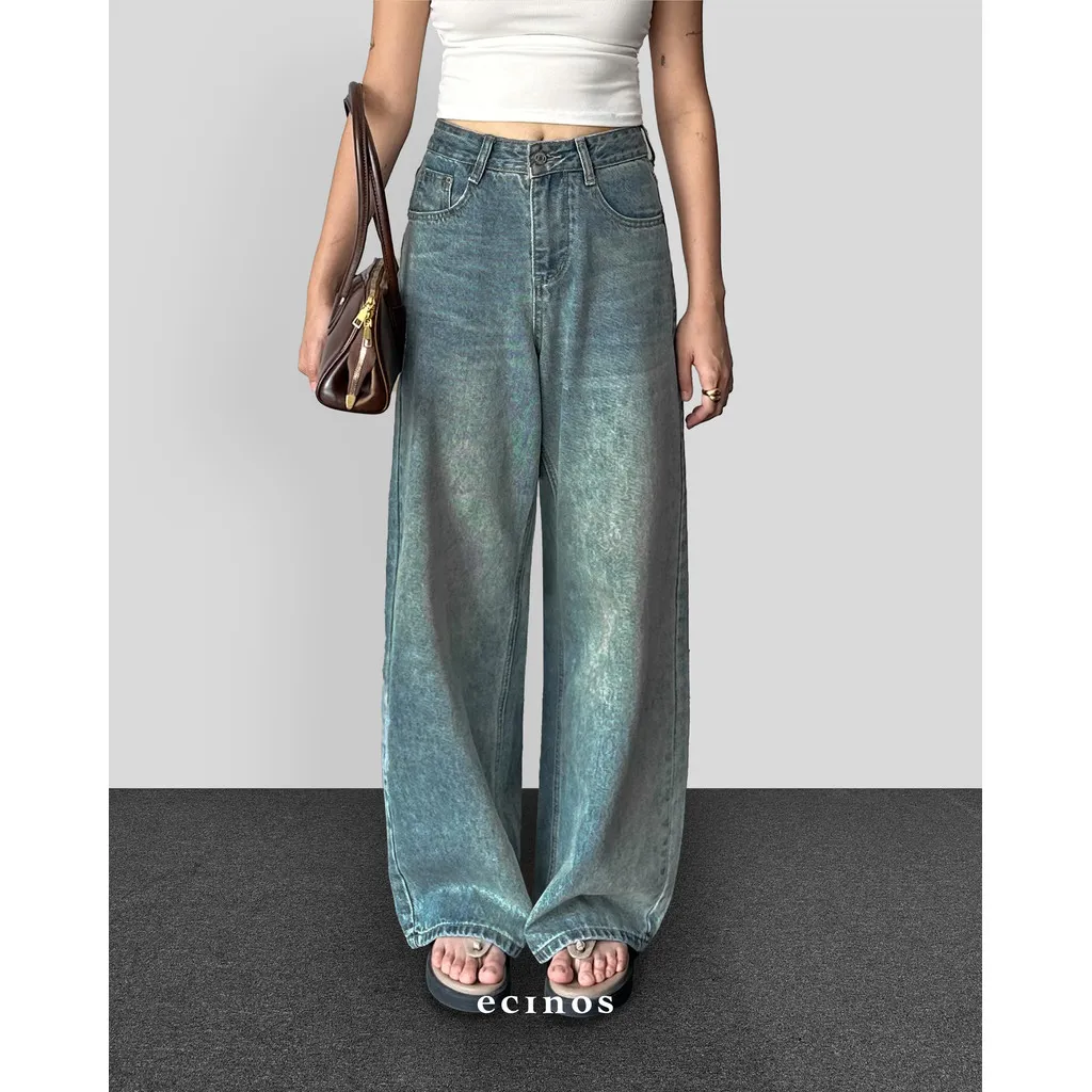 ECINOS - DENIM Wide Jeans | Celana Wanita | Celana Jeans Wanita