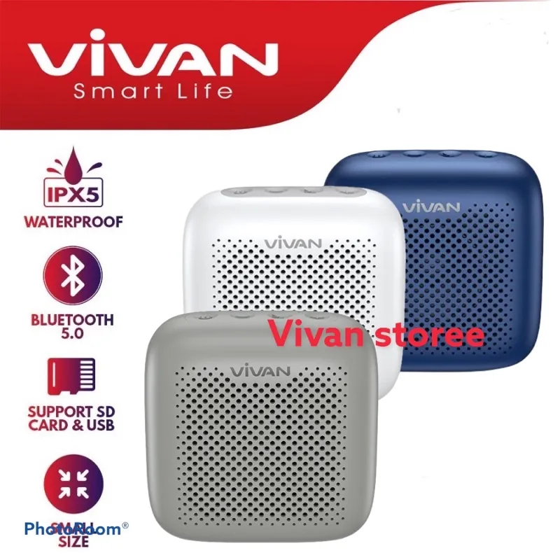 Vivan Speaker Bluetooth VS1 V 5.3 Waterproof Outdoor Speaker Mini Garansi Original Resmi