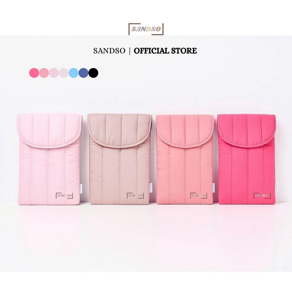 SandSo Tas Laptop Puffy Colourpop Pillow Bag Anti Bentur Sarung Pelindung Sleeve Empuk Lucu Kekinian