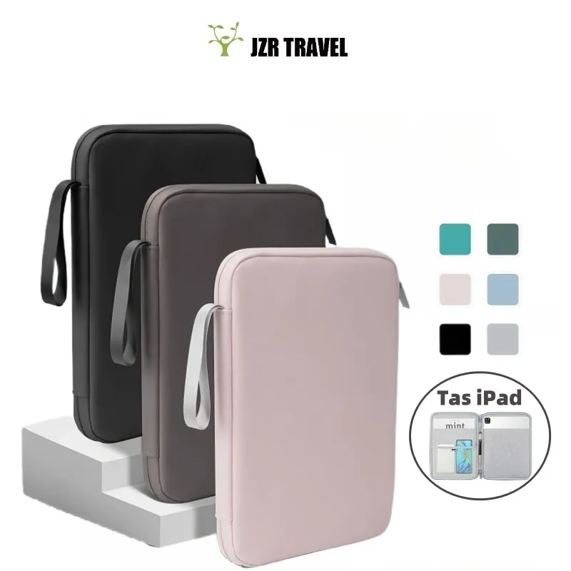 COD Tas komputer iPad untuk tablet 8-12.9 inci casing pelindung iPad / tas bahan tiga lapis anti guncangan dan tahan air / tas tablet anti debu portabel dan sederhana
