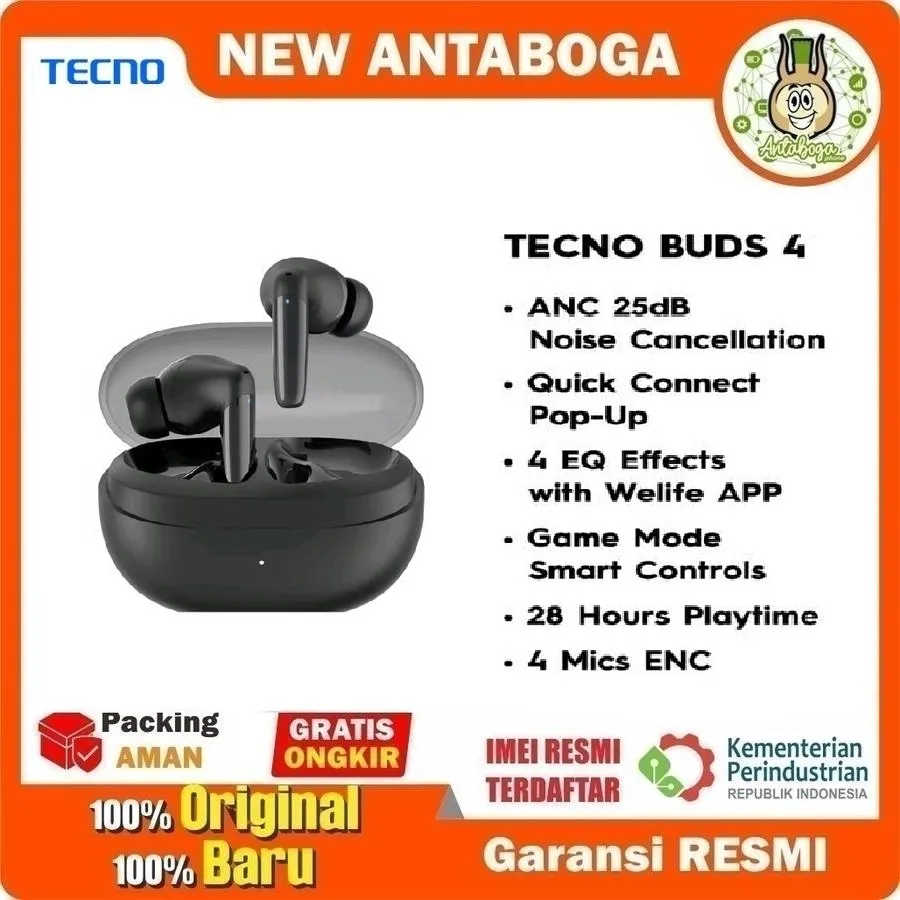 Tecno Buds 4 Garansi Resmi