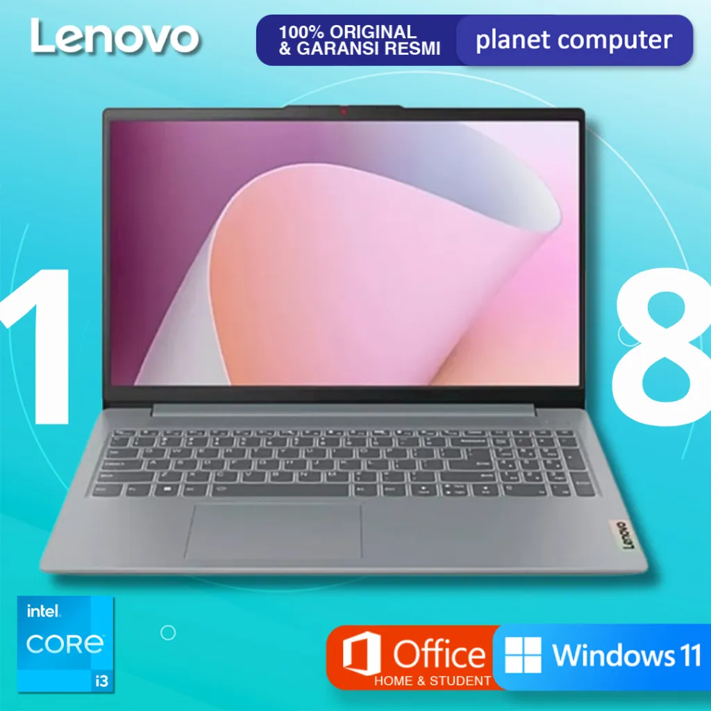 LENOVO IDEAPAD SLIM 3 14IRU8 I3 1315U 8GB 256GB/512GB SSD Win11 +Ohs Resmi