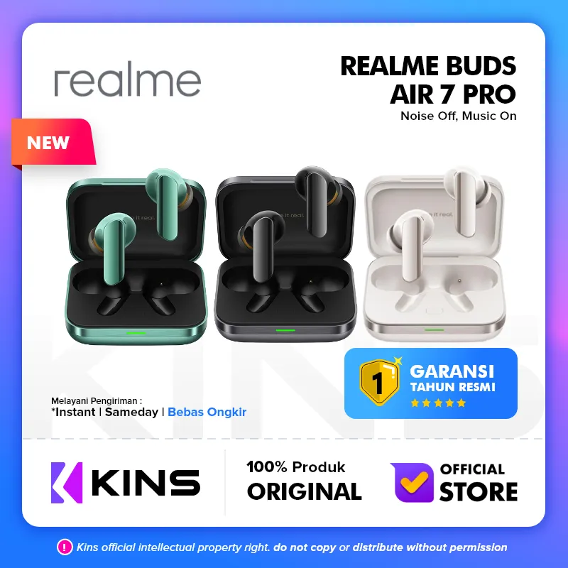 Realme Buds Air7 Pro Hi-Res LHDC 5.0 Wireless Earbuds AI Live Translator Low Latency Noice Cancellation 11+6mm Dual-DAC Driver TWS Earbud Waterproof IP55 Dust & Water Resistance Earphone In Ear Bluetooth 5.4 Playtime Up to 48 Hours Air 7 Pro Swift Pair